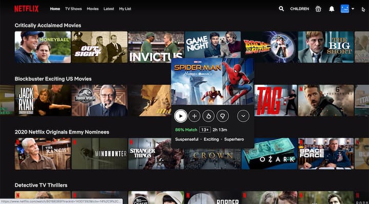 Netflix best sale site web